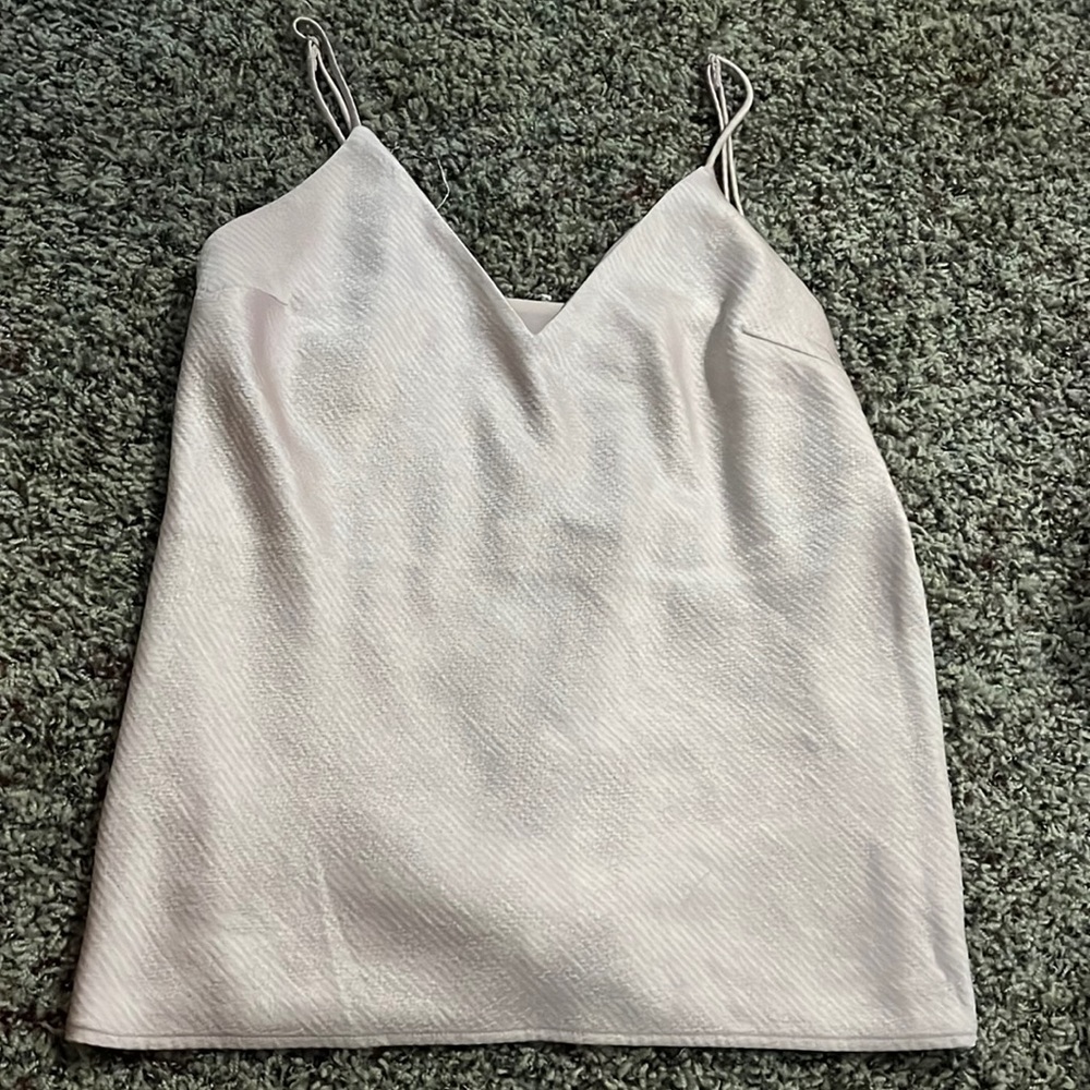 Pastel pink satin tank top